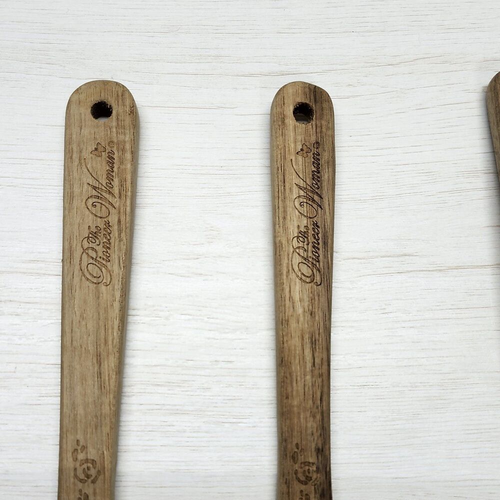 The Pioneer Woman 7-Piece Acacia Wood Kitchen Cooking Utensil Set Spoons & Spatu - Picture 8 of 12